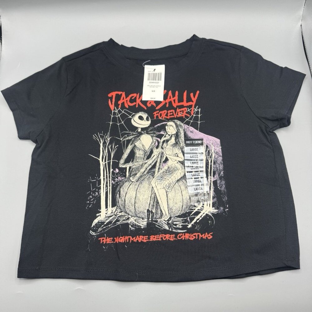 The Nightmare Before Christmas Jack & Sally Forever Girls Baby T-Shirt LARGE New